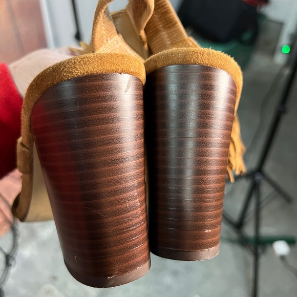 Sam Edelman Elaine Leather Fringe Stocky heel bootie size 10. - Picture 5 of 11